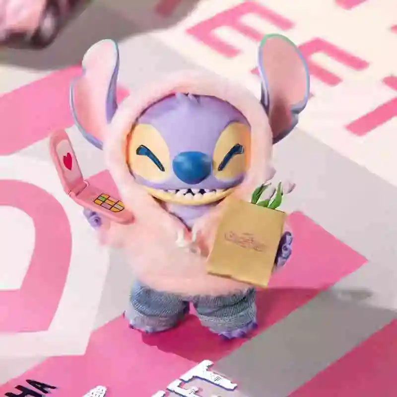 Figura original de Stitch Gen Z Street Series, caja ciega, lindo muñeco de vinilo de Stitch, caja misteriosa, bolsa sorpresa de peluche, juguetes colgantes, regalo