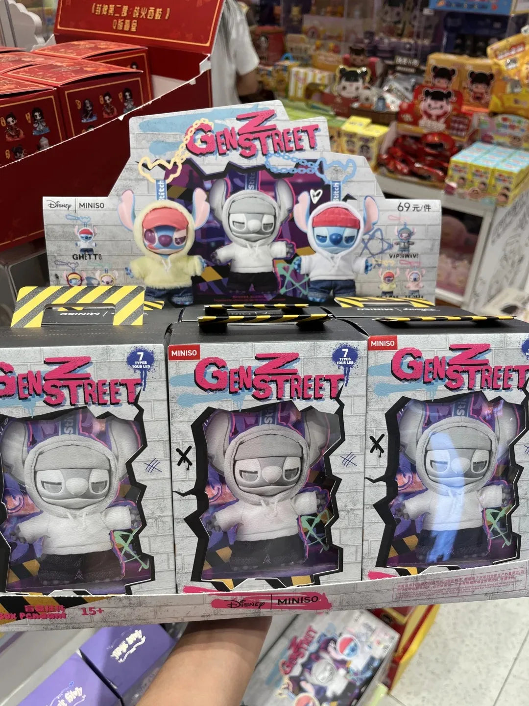 Figura original de Stitch Gen Z Street Series, caja ciega, lindo muñeco de vinilo de Stitch, caja misteriosa, bolsa sorpresa de peluche, juguetes colgantes, regalo