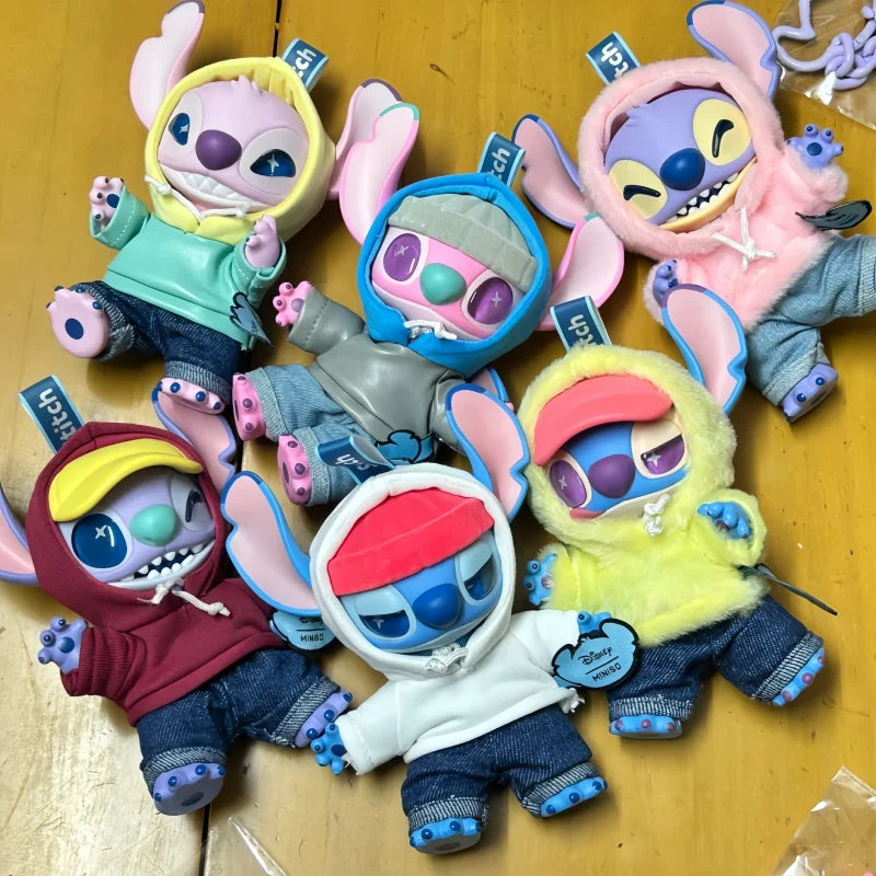 Figura original de Stitch Gen Z Street Series, caja ciega, lindo muñeco de vinilo de Stitch, caja misteriosa, bolsa sorpresa de peluche, juguetes colgantes, regalo